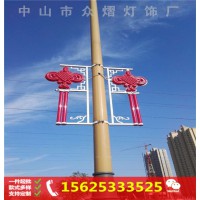 户外防水LED中国结灯笼路灯杆挂件装饰中国风情飘带鼓灯